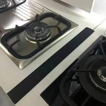 2pcs Kitchen Stove Gap Covers - Wide Long Heat Resistant Silicone Filler - Protect Gaps, Seal Spills, Fits 21 Inch Stove - Easy Clean, Durable, Versatile Gap Solution - Multicolor - View 3