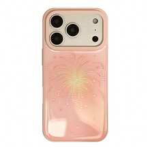 GUCADI 1 chiếc ốp lưng điện thoại Apple 17 Pro Max họa tiết nàng tiên mờ, thiết kế hoa ép epoxy, phù hợp với 16, 14 inch, ốp bảo vệ cứng cáp, dễ thương, nữ tính, sáng tạo, hình học, phong cách Hàn Quốc, hoạt hình, độc đáo, phong cách - Hồng - Xem 4