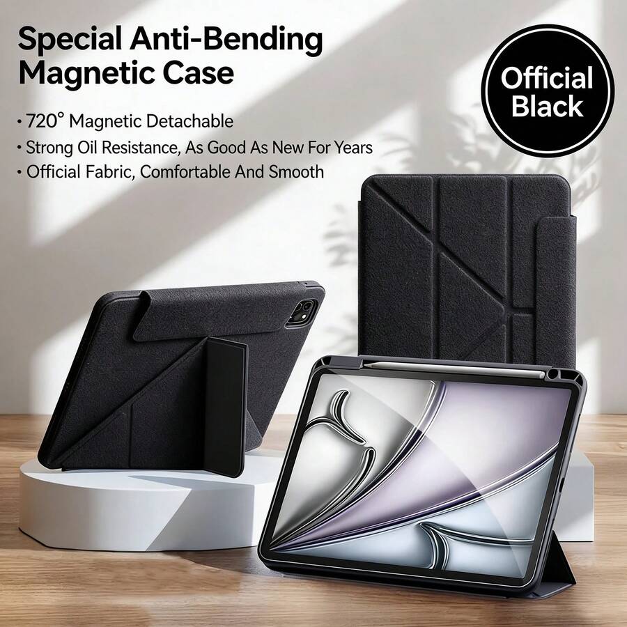 1pc Black Classic Tablet Protective Case Compatible With IPad 11 2025/10.9/Air4/5/6/7 2025/10.2/Pro 11/10th/9.7/10.5, Sleep/Wake Function - Multicolor - View 1