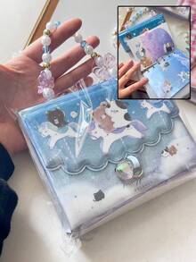 1 Bead Chain Sticker Collection Book, Cute Animal Print Stickers, Reusable Stickers, Gift Collection Album, Sticker Scrapbook (With Lock) - Single Piece - View 19