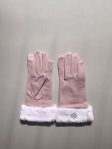 1 set élégant et luxueux de chapeau en fausse fourrure noire et de gants - avec des manchettes moelleuses et des détails de broderie de flocons de neige pour garder au chaud. Ensemble d'accessoires d'hiver pour les déplacements quotidiens et les rassemblements de vacances des femmes, Saint-Valentin - flocon de neige - Voir 11