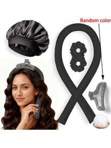 Set de 5 rizadores de cabello de esponja, peinado fácil durante la noche. Cabello rizado natural y esponjoso sin daño por calor. Incluye gorro de dormir de seda. Apto para cabello corto o largo, todo tipo de cabello. Set portátil. ¡Adiós a los permanentes dañinos! - Multicolor - Ver 13