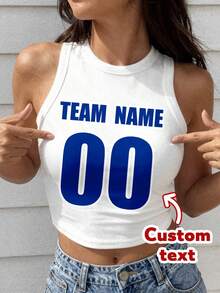 Custom Team Sports Sleeveless Jersey, Custom Numbered Jersey, Custom Player Numbered Jersey - White - View 2
