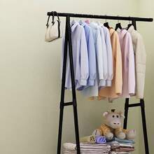 2-Tier Rolling Garment Rack: Heavy Duty Clothes Hanger Rack With Bottom Wheels - Black - View 9