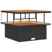 vidaXL 11-Teiliges Garten-Sofa-Set Mit Kissen, Schwarz Poly-Rattan - Black - View 10