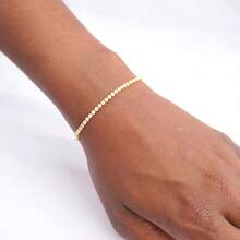 Pulseira Riviera Cristal banhado a ouro 18k - Dourado - Visão 6