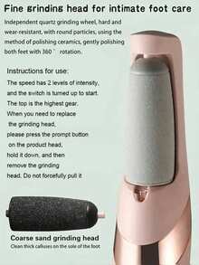 1 Pieza Máquina Eléctrica de Eliminación de Piel Muerta en los Pies. Recargable - Multicolor - Ver 4