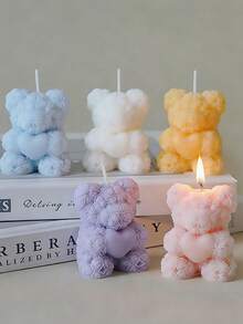 1/2/4pcs Rose Bear Scented Candles - Oriental Fruity Floral Scent, Cute Decor & Handmade Gifts For Women | Ideal For Wedding Favors, Wedding Souvenirs, Valentine's Day/Mother's Day Gift, Ramadan/Eid Al-Fitr Gift, Home Decor - Multicolor - View 9