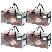 VENO Moving Bags Christmas Storage Bins Moving Boxes Alternative Comforter And Blanket Storage Bags College Dorm Packing Supplies Foldable Heavy-Duty Tote Clear 10 Pack - Clear+4 Pack - View 1
