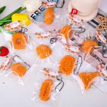 1pc-Mini Fried Food Dumplings Pinch Pendant-Eating And Playing Bread Diy Pendant-Hamburger-Triangle Pizza-Squishy Toy-Fidget Toy-Stitch Toys-Travel Toys-Toys-Games-Halloween-Toys For Adults Women - Multicolor - View 11