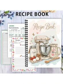 1pc Personalized Recipe Notebook - Handmade Spiral Notebook - Blank Recipe Book For Organizing Your Home Recipes Recipe Notebook Where You Can Write Down Your Own Recipes. - Nhiều màu - Xem 3