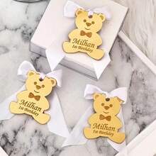 Personalized Teddy Bear Acrylic Tags, Perfect For Baby Showers, Birthday Gifts, And As Decorations To Add Festive Cheer To The Family. - Multicolor - View 1