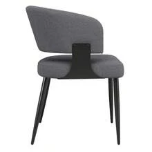 Dining Chairs - Grey + Fabric+Metal - View 11