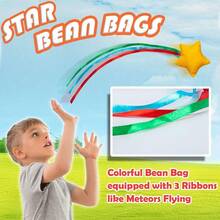 12PCS Star Bean Bags Toss For Nylon Cornhole Bean Bags For Tossing With 1 Carry Bag Colorful Bean Bag With Ribbons For Cornhole Toss Game Set Party Carnival Game Outdoor Toy SuppliesChildren's Growth Games, Fun And Joyful, Essential For Childhood - 12pcsStarBeanBags - View 6