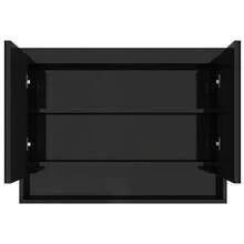 vidaXL Spiegelschrank Für Das Bad 80x15x60 Cm Glänzend Schwarz - Black - View 3