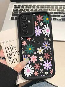 花卉图案高端纹理加厚防摔彩绘手机壳，兼容、Galaxy、Redmi等机型 - 彩色 - 查看 1