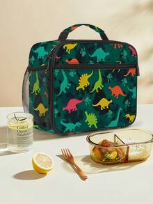 Kids Lunch Box Insulated Soft Bag Back To School Lunch Bag Lunch Boxes Reusable Insulated Portable Lunch Box Unisex Leak Proof Cooler Tote Bag - Green - View 9