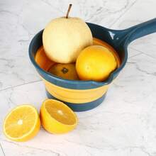 1pc Foldable Silicone Water Ladle, Kitchen Hanging Scoop, Space-Saving, Heat Resistant - Multicolor - View 2