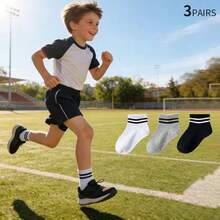 3/6/9/15 Pairs Kids Cartoon Pattern Socks, Breathable Mid-Calf Socks For Home And School Wear, Spring/Summer - Multicolor - View 17