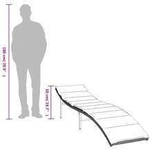 vidaXL Sonnenliege Mit Kissen Hellgrau 55x199x50 Cm Poly Rattan - B - View 9
