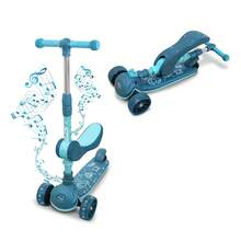ANDROMEDA INC Foldable Kids Scooter With Light And Sound - Teal Blue - View 2