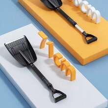 1个可伸缩PVC冰刮器，轻便冬季除雪工具，适用于轿车和SUV，带可伸缩手柄的除霜器 - 1pc 藍色 - 查看 6