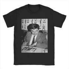 Sesión de autógrafos de Mr Bean Rowan Atkinson 1991 Camisetas para hombres Camiseta casual de algodón Cuello redondo Camisetas de manga corta - Negro - Ver 10