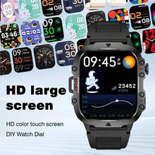 Smartwatch z bezprzewodowym wybieraniem numerów, wieloma trybami sportowymi, przypomnieniem o połączeniach i odrzucaniem połączeń, powiadomieniem SMS, konfigurowalną tapetą, kompatybilny z systemami iOS i Android - Wielokolorowe - Zobacz 6