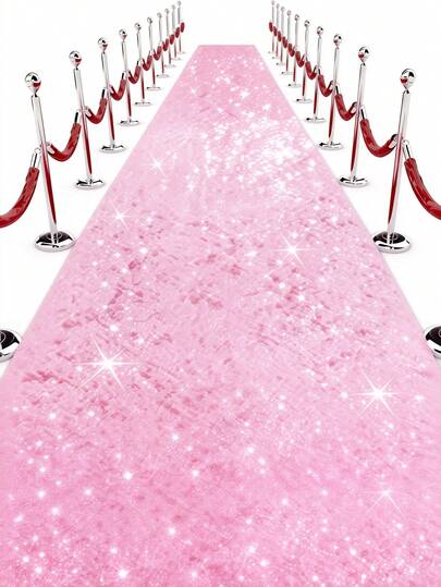 1pc Muticolor Wedding Carpet, White & Pink & Red & Champagne Gold &Blue&Black Glitter Carpet, Wedding Decor ,Valentine's Day Decorations,Anniversary Decor,Ceremony Decor ,Event Stage Background Decoration, Shop Opening Entrance Decoration , Holiday Party Decor,Home Decor, Room Decor,Carpet Outdoor Decor ,Backdrop Decor