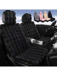1pc Winter Car Seat Cushion, Warm Thick Plush Seat Cover For Single Seat - Multicolor - View 10