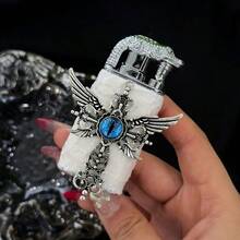 Unique Alligator - Inspired Lighter: Premium Dual - Flame, Windproof & Stylish!A  Gift For Your Partner (Without Butane) - 鱷魚浴藍羽翼 - 查看 4