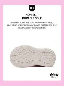 Disney 1 Pair  Collaboration Children's Sneakers, Suitable For Daily Wear, Festivals, Sports, Outdoor Activities, Comfortable, Non-Slip, Breathable (Boys' Sneakers, Boys' Skate Shoes, Children's Sneakers, Girls' Sneakers, Girls' Skate Shoes) - Pink - View 5