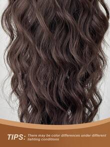 ZURO 26英寸长波浪卷合成假发马尾接发，黑/棕色，爪夹式，耐热纤维，适合女性、女孩，可用于派对和日常佩戴。 - 黑棕色 - 查看 11