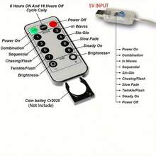 Luces de cadena LED con 8 modos de iluminación, luces de decoración interior, luces colgantes para decoración de jardín, luces de hadas, decoración de boda, iluminación exterior, iluminación navideña, decoración de fiesta, luces de cortina con control remoto y alimentación USB, decoración de San Valentín, luces de ambiente para sala de estar, dormitorio, cocina, luces de decoración para camping - Cadena de luces de cortina USB - Ver 4