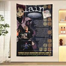 Anime Tapestry-Japan Anime Lain Movie Cartoon Tapestry Art Science Fiction Room Home Decor Wall Hanging Sheets - z9 - Xem 12