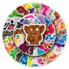 50张可爱卡通趣味怪兽贴纸，适用于水杯、手机、电脑、笔记本、文具、行李箱等，DIY美观贴纸，创意礼物，生日礼物 - 彩色 - 查看 5