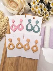 European-Style Flower And Grass Texture Plant Texture Roller Soft Clay Mold Pressing DIY Handmade Ornaments Earrings Pendants Hair Clips Jewelry Making Kits DIY Jewelry Making Kit Plant European-Style Floral Pattern Bottom Line Soft Pottery Tools - GZ016 - View 4