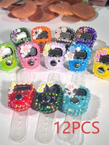 1个定制彩色水钻装饰电子计数器，多用途计数器，适用于商业用途、祈祷计数、节日礼物等。 - 彩色 - 查看 20