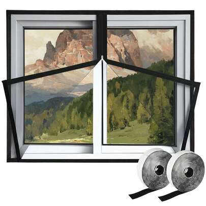 רשת חלון לבנה עם פתיחת רוכסן, רשת נגד חרקים ויתושים נגישה, מגן מסך נגד חרקים נשלף ורחיץ