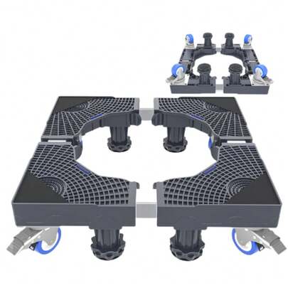 Suporte Geladeira Maquina De Lavar Lava E Seca 4 Pé e 4 rodinhas com trava