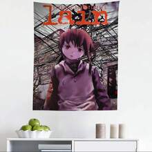 Anime Tapestry-Japan Anime Lain Movie Cartoon Tapestry Art Science Fiction Room Home Decor Wall Hanging Sheets - z9 - Xem 5