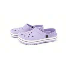 Adult Women's And Men's Lightweight And Comfortable Sandals For Girls And Boys, Simple Beach Casual Sandals With Openwork Fabric, Beach Babouche, Holiday, School, Home, Outdoors - Màu hoa tử đinh hương/Hoa tử đinh hương - Xem 1