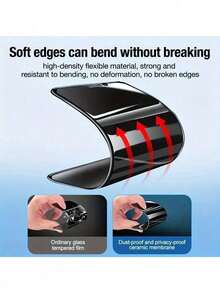 2pcs Matte Privacy Screen Protector, Full Screen Coverage Matte Privacy Screen Film + 1pc TPU Transparent Shock-Proof Phone Case, Compatible With IPhone 17 Pro Max/17 Air/16 - 2+1 - View 6