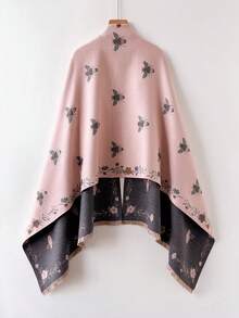 1 chiếc khăn choàng cổ ấm áp bằng chất liệu giả cashmere họa tiết ong và hoa thanh lịch dành cho nữ, thích hợp cho mùa thu/đông, kiểu dáng thời trang đa năng, khăn choàng giữ ấm, phù hợp để phối đồ và trang trí hàng ngày. - Nhiều màu - Xem 6