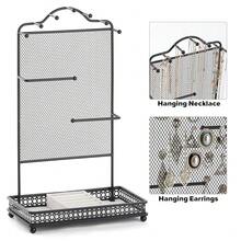 Meangood Black Jewelry Organizer Stand, Earring Holder Rack For Hanging Earrings Necklace Bracelets Watches Jewelry Display Large Rings Storage As Women Gift - 黑色耳環 - 查看 5