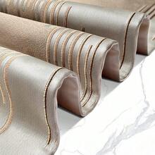 Camino de mesa de champán glamoroso de 13 x 98 pulgadas de largo, de doble capa con patrón abstracto y borlas de lujo para decoración del hogar en la mesa de café, sofá, cómoda, mesa de comedor y chimenea - Champán - Ver 4