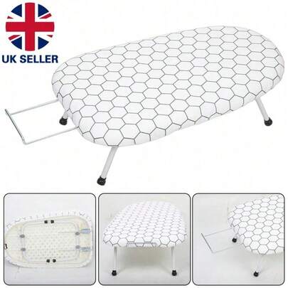 Tabletop Ironing Board 80 X 30cm Foldable Small Lightweight Compact Space Saving