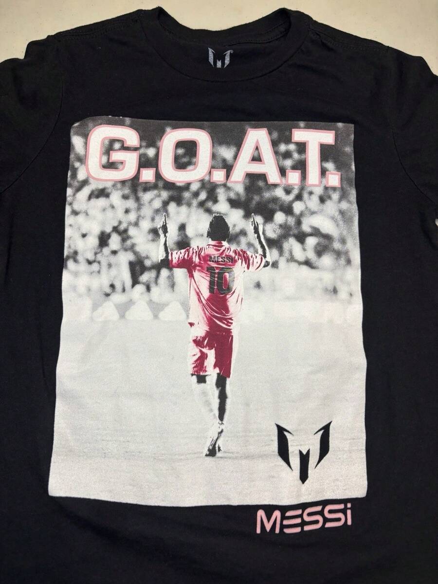 Lionels Messis Goat T-Shirt Boys Size 8 Medium Shirt. - 黑色 - 查看 1
