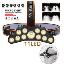 Bright Headlamp Flashlight, USB Rechargeable Headlight, Outdoor LED 5-Head Headlamp - Headlamp - View 2