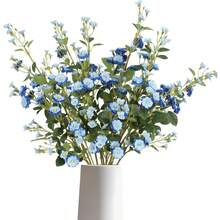 1/80pcs Artificial Rose Flower Bouquet, Home Tabletop Vase Decor, Wedding Decoration, Outdoor Garden Decor, Birthday Party Decor, Photography Prop, Wedding Floral, Desktop Decor, Floral Decor, Artificial Flower, Valentine's Day Decor, Home Decor, Valentine's Gift For Boyfriend/Girlfriend, Llama Decor - Blue - View 10
